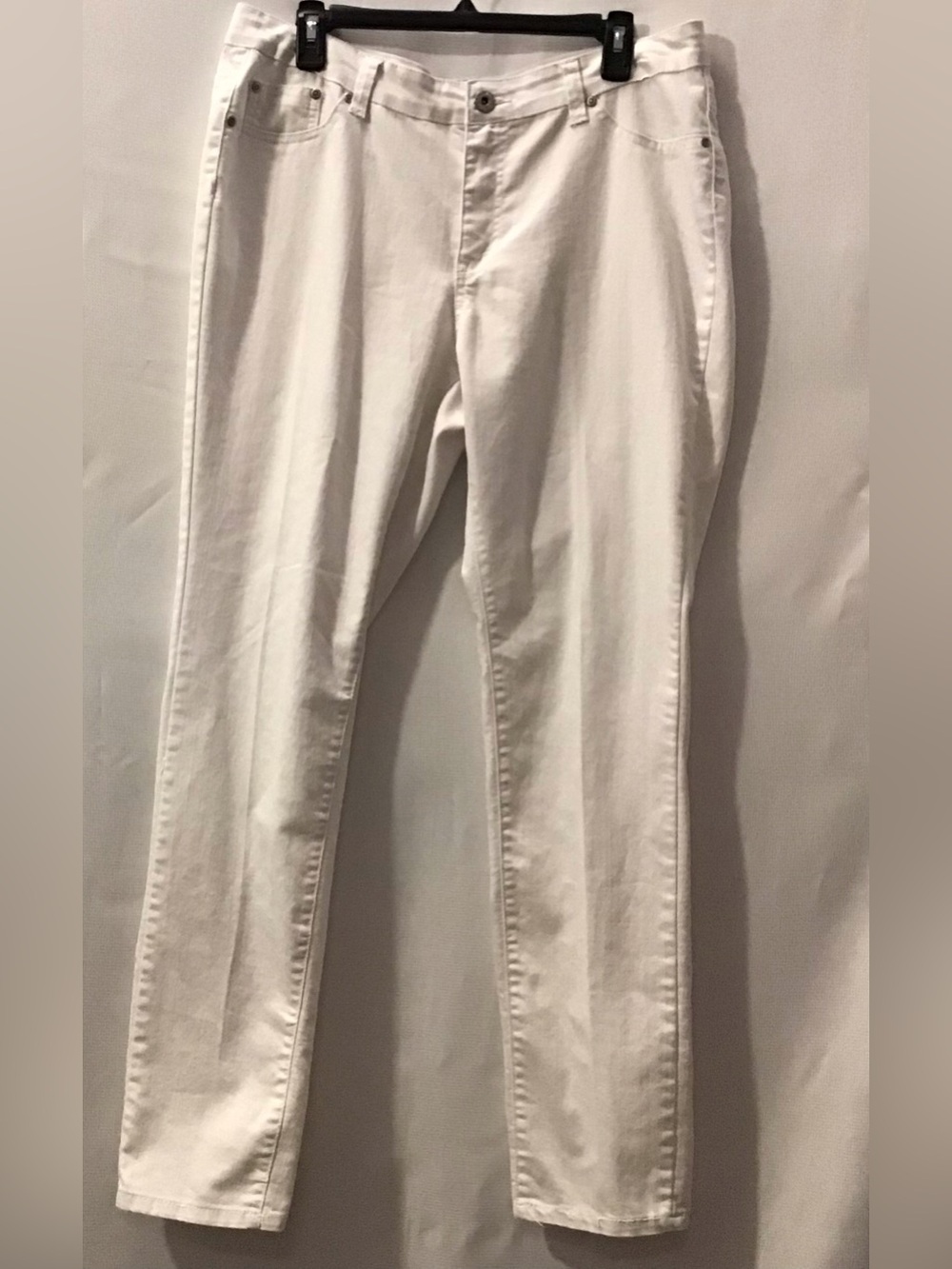 Ashley Stewart White Straight-Leg Jeans Sz 14